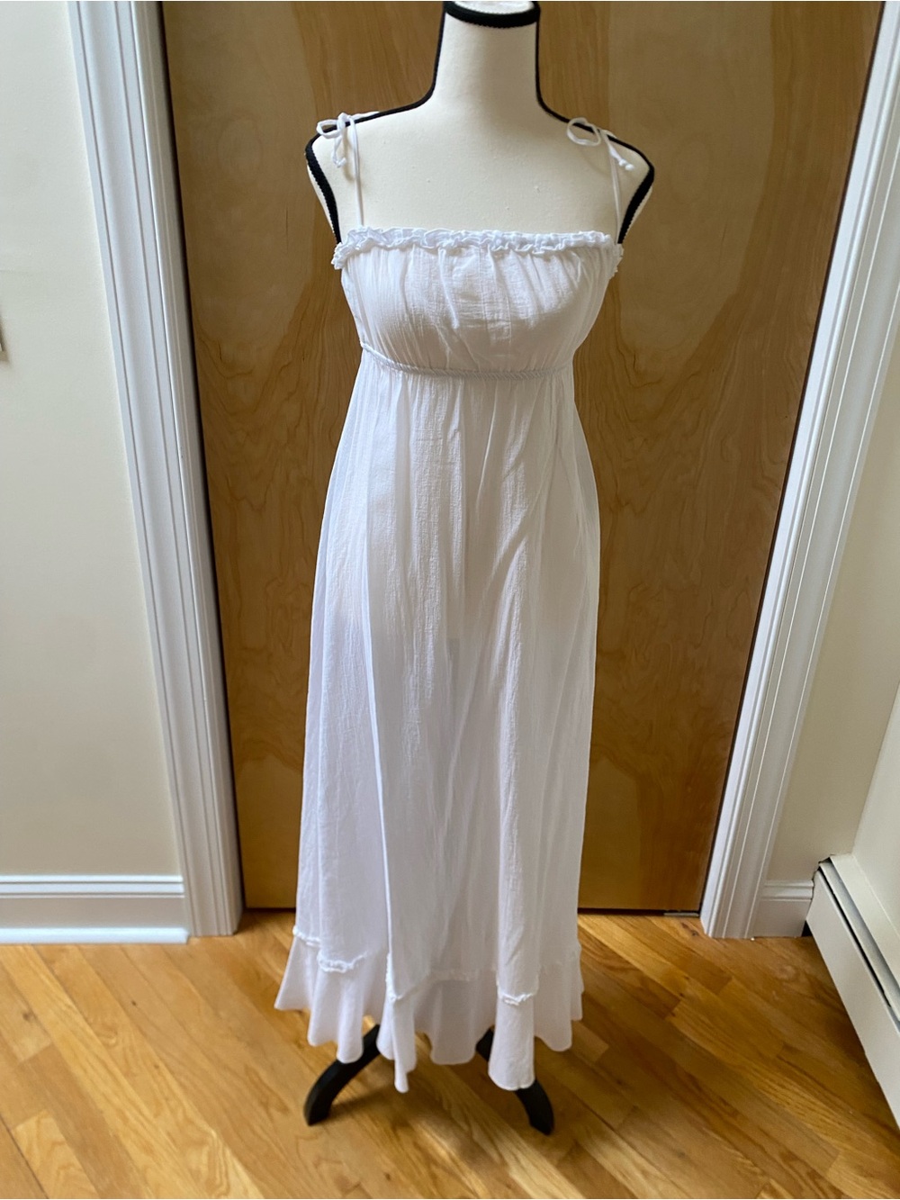 Juicy Couture White Tie-Shoulder Maxi Dress